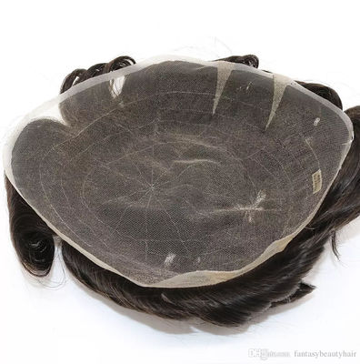 Buy PU Base Mens Topper Hairpiece Black Brown Men'S Hairline Toupee online manufacture