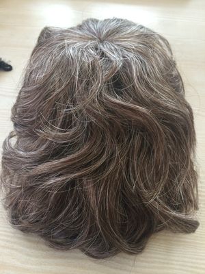Buy PU Base Custom Hair System Natural Toupee Hair Replacement All Color online manufacture