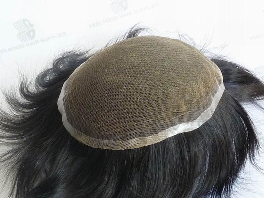 Buy Silk Base Non Surgical Mens Toupee Human Hair Undetectable Hair Replacement online manufacture