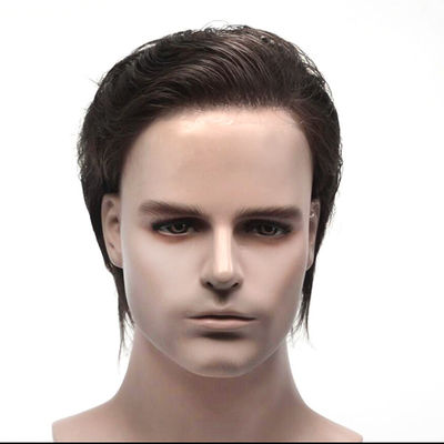 Buy Straight 6 Inches Stock Hair System 5x7 Natural Black Mens Toupee Human Hair online manufacture