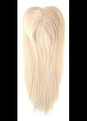 Buy Blonde Wavy Machine Made Human Hair Wig Middle Part Bleached Knots Real Hair Wigs online manufacture