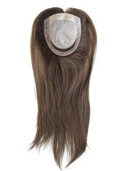 Buy Brown Straight Machine Made Human Hair Wig Middle Part Baby Hair Real Hair Wigs online manufacture