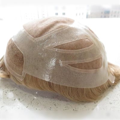 Good price 6 Inches Male Hair Piece Toupee Hair Replacement Hand Tied online