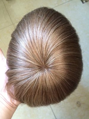 Good price 0.4mm PU Men'S Toupee Silk Base  Brazilian Human Hair Wigs For Men online