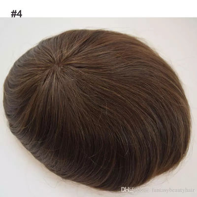 Good price Brown Black Natural Custom Made Hair Units Hair Toupee For Men online
