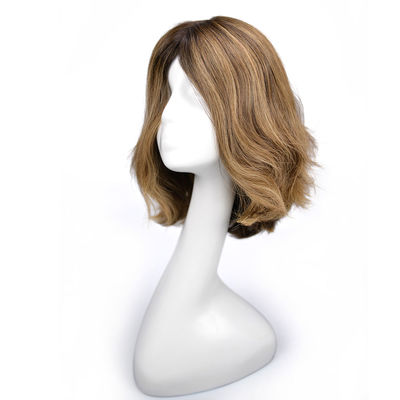Good price Light Brown Lace Frontal Wig Blonde Human Hair Wig Short Length online