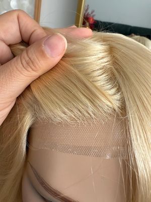 Good price Medium Brown Custom Womens Wigs 130% Density Blonde Lace Front Wig online