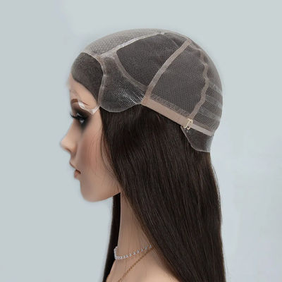 Good price 10 Inch -16 Inch Medical Wig Cap Construction Lace Natural Black online