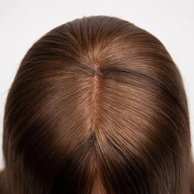 Good price Natural Black Medical Silicone Wigs 16in Silicone Cap Human Hair Wigs online